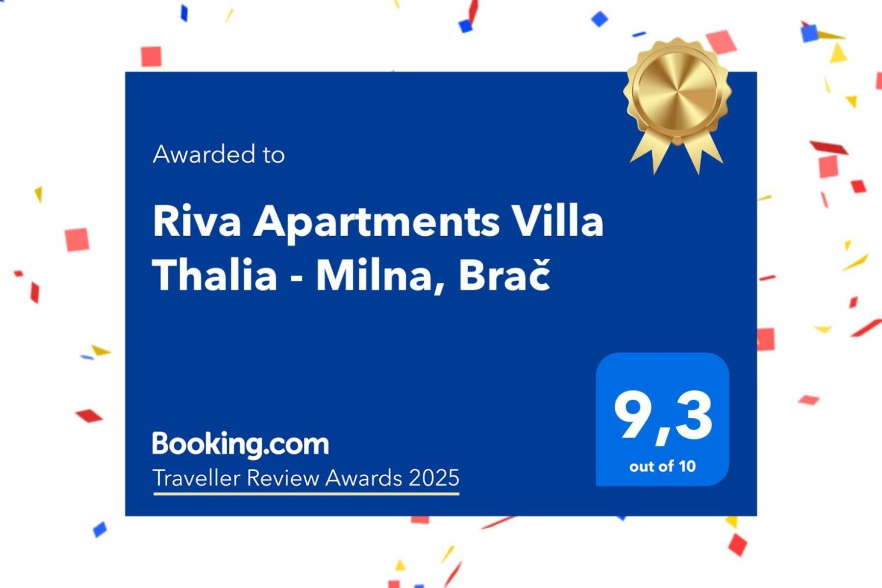 Riva Apartments Villa Thalia - Milna, Brac Milna  Exterior foto